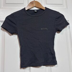 BDG Urban Outfitters Black Ribbed Tee